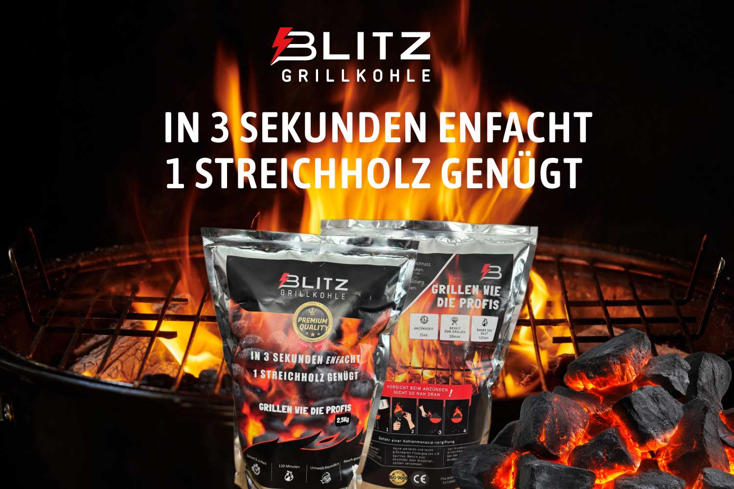 Sofort Brennende Kohlesteine